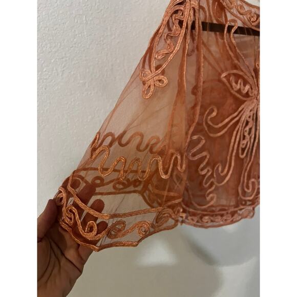 NWT Pretty Angels Boho butterfly top sheer dressy fairycore festival pretty sz S - Picture 10 of 12